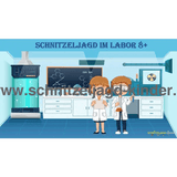 SCHNITZELJAGD IM LABOR 8 JAHREN - SCHNITZELJAGD AUFGABEN ZUM AUSDRUCKEN PDF - schnitzeljagd-kinder