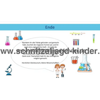 SCHNITZELJAGD IM LABOR 8 JAHREN - SCHNITZELJAGD AUFGABEN ZUM AUSDRUCKEN PDF - schnitzeljagd-kinder