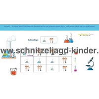 SCHNITZELJAGD IM LABOR 8 JAHREN - SCHNITZELJAGD AUFGABEN ZUM AUSDRUCKEN PDF - schnitzeljagd-kinder