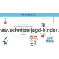 Schnitzeljagd im Labor - schnitzeljagd aufgaben zum ausdrucken pdf 6+ - schnitzeljagd-kinder