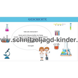 Schnitzeljagd im Labor - schnitzeljagd aufgaben zum ausdrucken pdf 6+ - schnitzeljagd-kinder