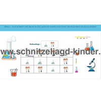 Schnitzeljagd im Labor - schnitzeljagd aufgaben zum ausdrucken pdf 6+ - schnitzeljagd-kinder