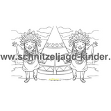 SCHNITZELJAGD Indianer -das verlauren element: 4-5 JAHREN - schnitzeljagd aufgaben zum ausdrucken pdf - schnitzeljagd-kinder