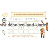 SCHNITZELJAGD Indianer -das verlauren element: 4-5 JAHREN - schnitzeljagd aufgaben zum ausdrucken pdf - schnitzeljagd-kinder