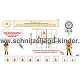 SCHNITZELJAGD Indianer -das verlauren element: 6-7 JAHREN - schnitzeljagd aufgaben zum ausdrucken pdf - schnitzeljagd-kinder