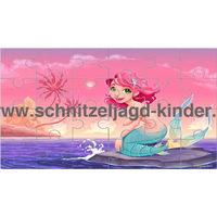 SCHNITZELJAGD MEERJUNGFRAU : DAS KÖNIGREICH DER MEERJUNGFRAUEN - MEERJUNGFRAU KINDERGEBURTSTAG-4-5 JAHREN - schnitzeljagd-kinder
