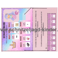 SCHNITZELJAGD MEERJUNGFRAU : DAS KÖNIGREICH DER MEERJUNGFRAUEN - MEERJUNGFRAU KINDERGEBURTSTAG-4-5 JAHREN - schnitzeljagd-kinder