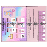 SCHNITZELJAGD MEERJUNGFRAU : DAS KÖNIGREICH DER MEERJUNGFRAUEN - MEERJUNGFRAU KINDERGEBURTSTAG-4-5 JAHREN - schnitzeljagd-kinder