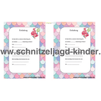 SCHNITZELJAGD MEERJUNGFRAU : DAS KÖNIGREICH DER MEERJUNGFRAUEN - MEERJUNGFRAU KINDERGEBURTSTAG-4-5 JAHREN - schnitzeljagd-kinder