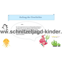 SCHNITZELJAGD MEERJUNGFRAU : Das Königreich der Meerjungfrauen - meerjungfrau kindergeburtstag-6-7 Jahren - schnitzeljagd aufgaben zum ausdrucken pdf - schnitzeljagd-kinder
