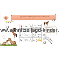 Schnitzeljagd Pferdestall - Kindergeburtstag Pferde-6-7 Jahren - schnitzeljagd aufgaben zum ausdrucken pdf - schnitzeljagd-kinder