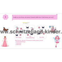 SCHNITZELJAGD PRINZESSIN-4-5 JAHREN - SCHNITZELJAGD AUFGABEN ZUM AUSDRUCKEN PDF - schnitzeljagd-kinder
