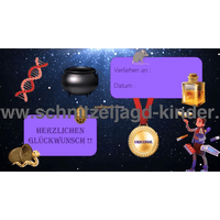 Schnitzeljagd Untersuchung in der Zaubererschule-6-7 JAHREN - SCHNITZELJAGD AUFGABEN ZUM AUSDRUCKEN PDF - schnitzeljagd-kinder