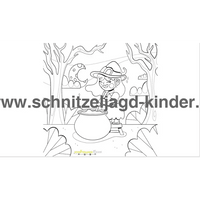 Schnitzeljagd Untersuchung in der Zaubererschule-6-7 JAHREN - SCHNITZELJAGD AUFGABEN ZUM AUSDRUCKEN PDF - schnitzeljagd-kinder