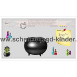 Schnitzeljagd Untersuchung in der Zaubererschule-6-7 JAHREN - SCHNITZELJAGD AUFGABEN ZUM AUSDRUCKEN PDF - schnitzeljagd-kinder
