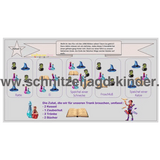 SCHNITZELJAGD UNTERSUCHUNG IN DER ZAUBERERSCHULE-8-11 JAHREN - SCHNITZELJAGD AUFGABEN ZUM AUSDRUCKEN PDF - schnitzeljagd-kinder