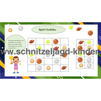 Sport-Sudoku - Ein Sudoku zum Thema Sport! - schnitzeljagd-kinder