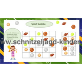 Sport-Sudoku - Ein Sudoku zum Thema Sport! - schnitzeljagd-kinder