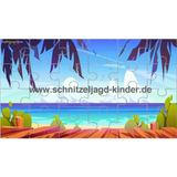 Strand - 24-teiliges Puzzle zum Thema Sommer und Strand puzzle zum ausdrucken-schnitzeljagd-kinder