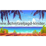 Strand - 24-teiliges Puzzle zum Thema Sommer und Strand puzzle zum ausdrucken - schnitzeljagd-kinder