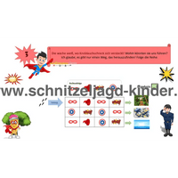 Superhelden schatzsuche 4-5 jahren- SCHNITZELJAGD AUFGABEN ZUM AUSDRUCKEN PDF - schnitzeljagd-kinder