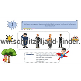 Superhelden schatzsuche 6-7 jahren- SCHNITZELJAGD AUFGABEN ZUM AUSDRUCKEN PDF - schnitzeljagd-kinder