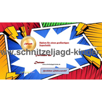 Superhelden schatzsuche 6-7 jahren- SCHNITZELJAGD AUFGABEN ZUM AUSDRUCKEN PDF - schnitzeljagd-kinder