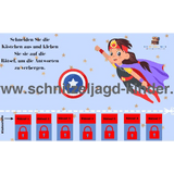 Superhelden-Schnitzeljagd zum ausdrucken 4-7 Jahren - schnitzeljagd-kinder