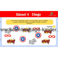 Superhelden-Schnitzeljagd zum ausdrucken 4-7 Jahren - schnitzeljagd-kinder