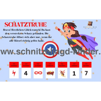 Superhelden-Schnitzeljagd zum ausdrucken 4-7 Jahren - schnitzeljagd-kinder