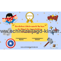 Superhelden-Schnitzeljagd zum ausdrucken 4-7 Jahren - schnitzeljagd-kinder