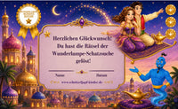 Wunderlampe Schnitzeljagd zum Ausdrucken