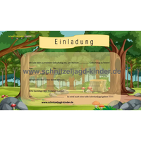 Wald Schnitzeljagd -6-7 JAHREN - SCHNITZELJAGD AUFGABEN ZUM
