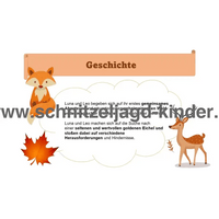 Wald Schnitzeljagd -6-7 JAHREN - SCHNITZELJAGD AUFGABEN ZUM AUSDRUCKEN PDF - schnitzeljagd-kinder