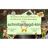 Wald Schnitzeljagd zum ausdrucken-5-8 jahren - schnitzeljagd-kinder