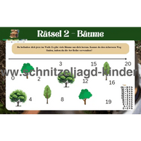 Wald Schnitzeljagd zum ausdrucken-5-8 jahren - schnitzeljagd-kinder