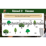 Wald Schnitzeljagd zum ausdrucken-5-8 jahren - schnitzeljagd-kinder