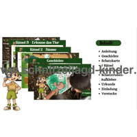 Wald Schnitzeljagd zum ausdrucken-5-8 jahren - schnitzeljagd-kinder