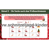 Weihnachtsschnitzeljagd: Die verschwundenen Geschenke-5-8 Jahren-Weihnachtsmann & Co KG - schnitzeljagd aufgaben zum ausdrucken pdf - schnitzeljagd-kinder