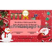 WEIHNACHTSSCHNITZELJAGD: DIE VERSCHWUNDENEN GESCHENKE-Weihnachtsmann & Co KG - 5-8 JAHREN - schnitzeljagd aufgaben zum ausdrucken pdf - schnitzeljagd-kinder