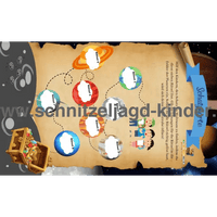Weltraum- Schatzsuche-5-8 Jahren- Weltraum Schnitzeljagd Zum Ausdrucken - schnitzeljagd-kinder