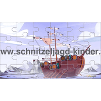 WIKINGER PUZZLE - 24-TEILIGES PUZZLE MIT DEM THEMA WIKINGER PUZZLE ZUM AUSDRUCKEN. - schnitzeljagd-kinder