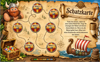 Wikinger Schnitzeljagd Kinder 5-8 Jahre | Schatzsuche zum Ausdrucken PDF