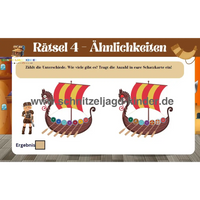 WIKINGER-SCHNITZELJAGD-5-8 JAHREN - SCHNITZELJAGD AUFGABEN