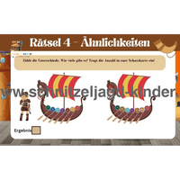 WIKINGER-SCHNITZELJAGD-5-8 JAHREN - SCHNITZELJAGD AUFGABEN ZUM AUSDRUCKEN PDF - schnitzeljagd-kinder