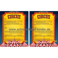 Zirkus Einladungskarte Für Kindergeburtstag Vorlage