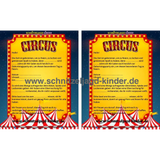 Zirkus Einladungskarte Für Kindergeburtstag Vorlage