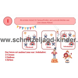 Zirkus-Schnitzeljagd für Kinder (4-5 Jahre)- SCHNITZELJAGD AUFGABEN ZUM AUSDRUCKEN PDF - schnitzeljagd-kinder