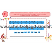 Zirkus-Schnitzeljagd für Kinder (6 Jahre)- SCHNITZELJAGD AUFGABEN ZUM AUSDRUCKEN PDF - schnitzeljagd-kinder