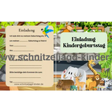 Zoo Einladungskarte Für Kindergeburtstag Vorlage zum ausdrucken - schnitzeljagd-kinder